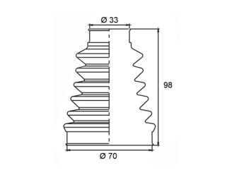 FUELLES DE TRANSMISION PEUGEOT 206 99/13/307 01/12 / CITROEN C3 03/.. CAJA 33X70X98MM_