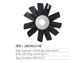 HELICES FORD RANGER 12/.. 2.2 TDCI-3.2 TDCI DURATORQ_