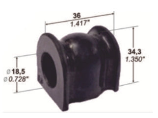 BUJES DE SUSPENSION LIVIANOS HONDA CRV 07/.. BUJE CENTRAL BARRA ESTABILIZADORA TRASERA DE 19 MM_