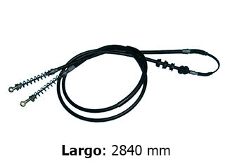 CABLES FRENO DE MANO LIVIANOS FIAT UNO/DUNA 1.3-1.3 MPI-1.7 SD FRENO A CAMPANA - ENTRE RUEDAS - LARGO 2840 MM_