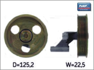 TENSORES ACCESORIOS PEUGEOT 307/407 / CITROEN C4 LOUNGE/C4 VTS/C4 GRAND PICASSO 2.0 16V POLEA GUIA FIJA POLY V 125X22_