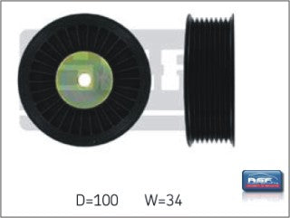 TENSORES ACCESORIOS PESADOS SCANIA 114/124/K/L/N 94 POLEA GUIA FIJA POLY V 100X10X34_