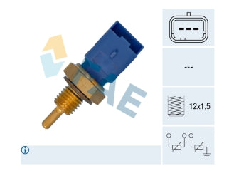BULBOS TEMPERATURA DE AGUA PEUGEOT 106/206/306/307/PARTNER/BOXER / CITROEN C3/BERLINGO/XSARA 1.1-1.4-1.6-1.9 D-2.0 HDI 3 PINES_