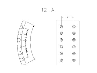 BLOQUES PARA FRENOS PESADOS FORD F600/F700/F7000 / FIAT 673 / DODGE D/DP 600 TRASERA 4 PIEZAS-ANCHO 152.40MM-ESPESOR 12.70MM_