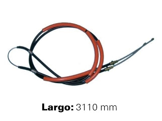 CABLES FRENO DE MANO LIVIANOS FIAT UNO/DUNA/FIORINO 1.3 MPI-1.3 FIRE-1.6 SPI-1.7 D-1.7 TD FRENO A CAMPANA-ENTRE RUEDAS-L: 3110 MM