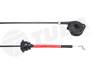 CABLES APERTURA CAPOT LIVIANOS RENAULT MASTER 09/12 CON SOPORTE DE MANIJA - LARGO 1555 MM_
