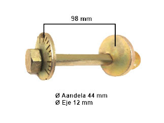 BULONES CORRECTORES DE COMBA CHEVROLET S10 97/.. 12 DIAM 44 MM  EJE 12 MM LARGO 107 MM