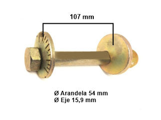 BULONES CORRECTORES DE COMBA CHEVROLET S10 12 /.. DIAM 54 MM EJE 15,9 MM LARGO 107 MM