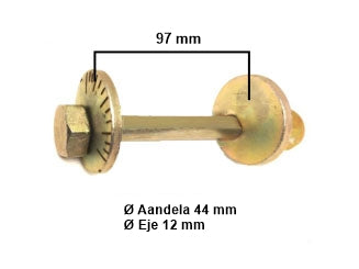 BULONES CORRECTORES DE COMBA DODGE 1500/1800 / VALIANT   DIAM 44 MM EJE 12,7 MM LARGO 105 MM