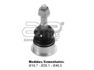 ROTULAS DE SUSPENSION DODGE RAM 1500 13/../2500 06/14 DELANTERA SUPERIOR DIAMETRO 46.5MM - DIAMETRO PIVOTE 16.7MM-20.1MM_