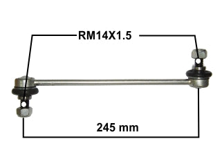BIELETAS DE SUSPENSION CHEVROLET MONTANA/MERIVA/CORSA II LARGO 243MM - ROSCA 12X1.5_
