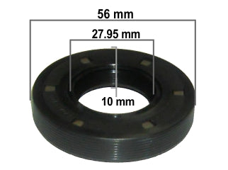 RETENES DIFERENCIAL Y CAJA LIVIANOS RENAULT 9/11/19/MEGANE RETEN SEMIEJE NBR/ACM 27.95X56.00X10.00 MM - LX-R - GIRO H_