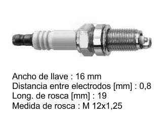 BUJIAS DE ENCENDIDO FIAT PALIO/SIENA/GRAND SIENA/STRADA/DOBLO/QUBO/500 1.4 EVO - PACK X10