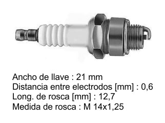 BUJIAS DE ENCENDIDO MOTOS B7HS // ZANELLA 50 / GARELLI 50 / FUERA DE BORDA - PACK X10