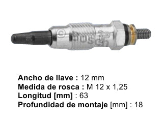 BUJIAS INCANDESCENTES FORD ESCORT/FIESTA/COURIER/MONDEO 1.8D BUJIA INCANDESCENTE - PACK X4