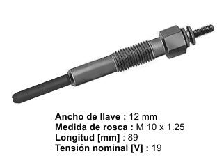 BUJIAS INCANDESCENTES CHEVROLET CORSA/ASTRA 1.7 TD BUJIA INCANDESCENTE - PACK X4