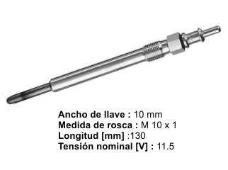 BUJIAS INCANDESCENTES MERCEDES BENZ C220/C270 CDI/E270CDI/SPRINTER 211/308/313/413/VIANO/VITO 2.2CDI BUJIA INCANDESCENTE - PACK X4