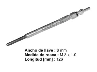 BUJIAS INCANDESCENTES PEUGEOT 207/308/408/PARTNER 1.6 HDI / CITROEN C4/BERLINGO 1.6 HDI / FORD ECOSPORT 1.4 BUJIA INCAND - PACK X10