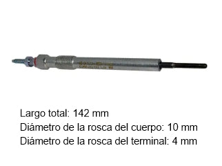BUJIAS INCANDESCENTES HYUNDAI SANTA FE/GRAND SANTA FE/TUCSON / KIA SORENTO/SPORTAGE 2.0 CRDI-2.2 CRDI - BUJIA DURATERM - PACK X4