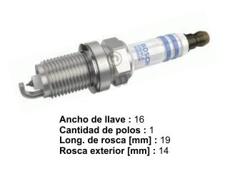 BUJIAS DE ENCENDIDO CHEVROLET CRUZE 1.8 / VOLKSWAGEN FOX/SURAN/GOLF/POLO 1.6 8V/VENTO 2.0 8V-2.5 06/10 - PACK X10