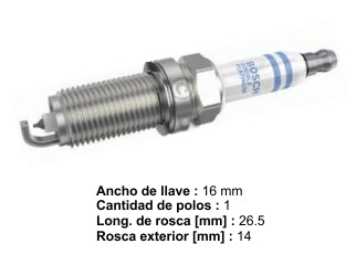 BUJIAS DE ENCENDIDO PEUGEOT 206/207 COMPACT/PARTNER / CITROEN C3/C4 1.6 16V-2.0 16V - PACK X10