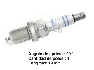 BUJIAS DE ENCENDIDO CHEVROLET CRUZE/SONIC 1.8 / FIAT PALIO/PUNTO 1.4 FIRE / PEUGEOT 306 2.0/405 / VW GOL 1.6 AE CHT - PACK X10