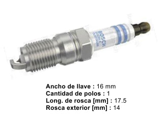 BUJIAS DE ENCENDIDO FORD ECOSPORT/FOCUS 2.0 16V DURATEC/MONDEO 1.8 16V-2.0 16V-2.5 24V-3.0 24V DURATEC/RANGER 2.3 16V - PACK X10