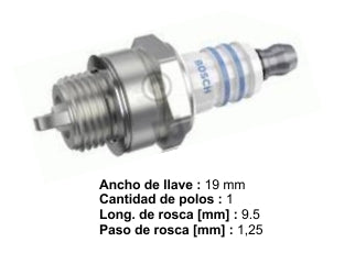 BUJIAS DE ENCENDIDO BUJIA DE ENCENDIDO MOTOSIERRA WS 7 F (RA 741) - PACK X10