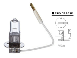 LAMPARAS DE LIVIANOS HALOGENAS DISCONTINUADO // LAMPARA ALTA Y BAJA/ANTINIEBLA DELANTERO - 12V 55W PK22S - LONGLIFE DAYTIME_