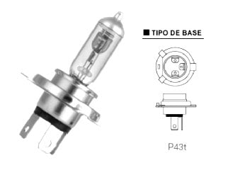 LAMPARAS DE CAMIONES HALOGENAS LAMPARA ALTA Y BAJA/ANTINIEBLA DELANTERO - 24V 75/70W P43T - PACK X10