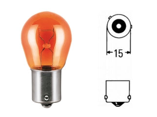 LAMPARAS DE CAMIONES INCANDESCENTES LAMPARA INTERMITENTE DELANTERO Y TRASERO - 24V 21W BAU15S - COLOR AMBAR - PACK X10
