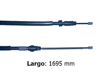 CABLES FRENO DE MANO LIVIANOS RENAULT LOGAN 04/.. FRENO TRASERO DERECHO/IZQUIERDO A CAMPANA SIN SERVOFRENO - LARGO 1695 MM - FREME