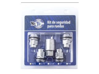 KIT BULONES Y TUERCAS DE SEGURIDAD RENAULT MASTER/TRAFIC/RODEO BULON 14X35 P 1.50 - ESTRIADO EXTERIOR - LLAVE 22 MM_