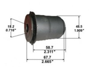 BUJES DE SUSPENSION LIVIANOS FORD RANGER 12/.. BUJE PARRILLA INFERIOR PARTE TRASERA CON ALETA_