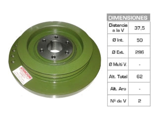 POLEAS DE CIGUE¥AL MERCEDES BENZ OH1315 OM366 50X296X62 MM - 2V_