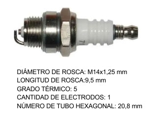 BUJIAS DE ENCENDIDO MOTOS BM7A // MOTOSIERRAS VARIAS - PACK X10