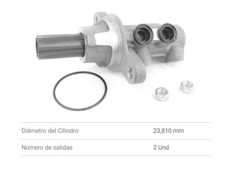 BOMBAS DE FRENOS LIVIANOS FIAT TORO 2.0 L 16V 2018/..  - 1.8 L 16V 19/21 - 2.4 L 16V 2017/.. G2 - DIAMETRO 23.81 _