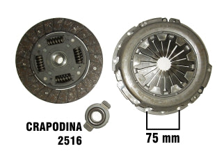 KIT DE EMBRAGUES LIVIANOS PEUGEOT 206/306/PARTNER/ CITROEN BERLINGO/XSARA 1.4/1.6 / DIAMETRO: 200 / 18 ESTRIAS/CRAPODINA 2516_