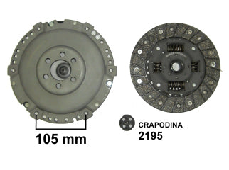 KIT DE EMBRAGUES LIVIANOS VOLKSWAGEN POLO/GOLF/CADDY 1.6 D - 1.9 D 95/04 DIAMETRO: 200 MM/24 ESTRIAS CON CRAPODINA 2195_