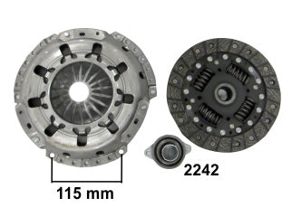 KIT DE EMBRAGUES LIVIANOS VOLKSWAGEN SURAN/FOX/CROSS FOX DIAMETRO: 190/200 MM / 28 ESTRIAS CON CRAPODINA 2242_