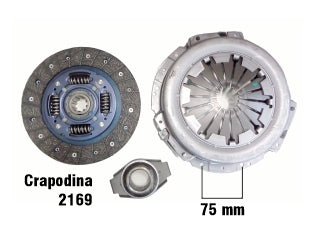 KIT DE EMBRAGUES LIVIANOS PEUGEOT 504/505/404/Pick Up - REFORZADO - DIAMETRO: 215 MM  / 10 ESTRIAS CON CRAPODINA 5169_