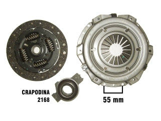 KIT DE EMBRAGUES LIVIANOS FIAT FIORINO/PALIO/SIENA/PUNTO/STRADA/UNO MOTOR 1.3 FIRE DIAMETRO: 180 MM/20 ESTRIAS/CRAPODINA 2168_