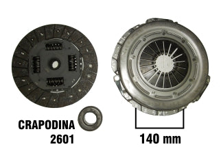 KIT DE EMBRAGUES LIVIANOS FORD TRANSIT 2.4-2.5 TDI 96-02 DIAMETRO 250MM - 23 ESTRIAS - ALTERNATIVA DE OEM P/VOLANTE RIGIDO_