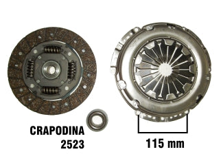 KIT DE EMBRAGUES LIVIANOS PEUGEOT 207 1.4 HDI/208 1.2 12V / CITROEN C3 1.4 HDI DIAMETRO 200 MM - 18 ESTRIAS - CRAPODINA 2523_