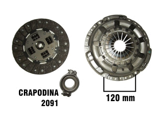 KIT DE EMBRAGUES LIVIANOS VOLKSWAGEN GOL/SENDA/PASSAT/CARAT / FORD GALAXY DIAMETRO: 200 MM / 24 ESTRIAS / CRAPODINA 2091_