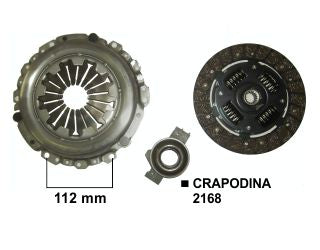 KIT DE EMBRAGUES LIVIANOS FIAT DUNA/UNO/128/REGATTA DIAMETRO: 190 MM / 17 ESTRIAS CON CRAPODINA 2168_