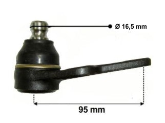 ROTULAS DE SUSPENSION FORD FIESTA/COURIER/KA  94-96 DERECHA/IZQUIERDA PIVOTE 16.5 MM _