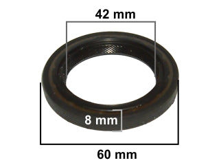 RETENES MOTOR LIVIANOS TOYOTA HILUX/HIACE 2.4-2.8 RETEN CIGUENAL DELANTERO ACM/FPM 42.00X60.00X7.00 MM - LX-R - GIRO H_