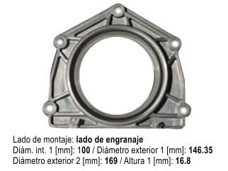 RETENES MOTOR LIVIANOS FORD RANGER/F100/F400 / CHEVROLET S10/BLAZER / MERCEDES BENZ SPRINTER 2.5 TDI MAXION 99X118X16.5 MM_