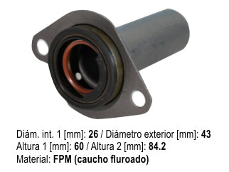 GUIAS DE DIRECTA LIVIANOS FIAT DUCATO/DUCATO MAXI 2.5-2.8 DIRECTA DE CAJA 26X43X60MM_